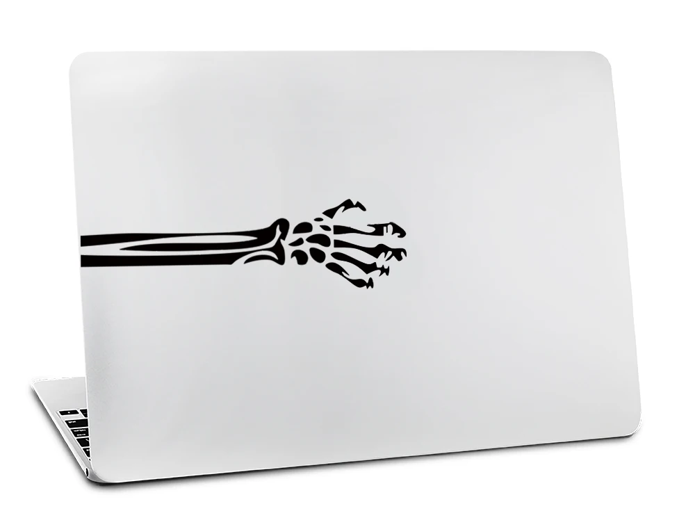 Пиратский череп белая наклейка для Macbook Air 11 13 Pro 13 15 17 retina Ноутбук логотип наклейка - Цвет: M6008