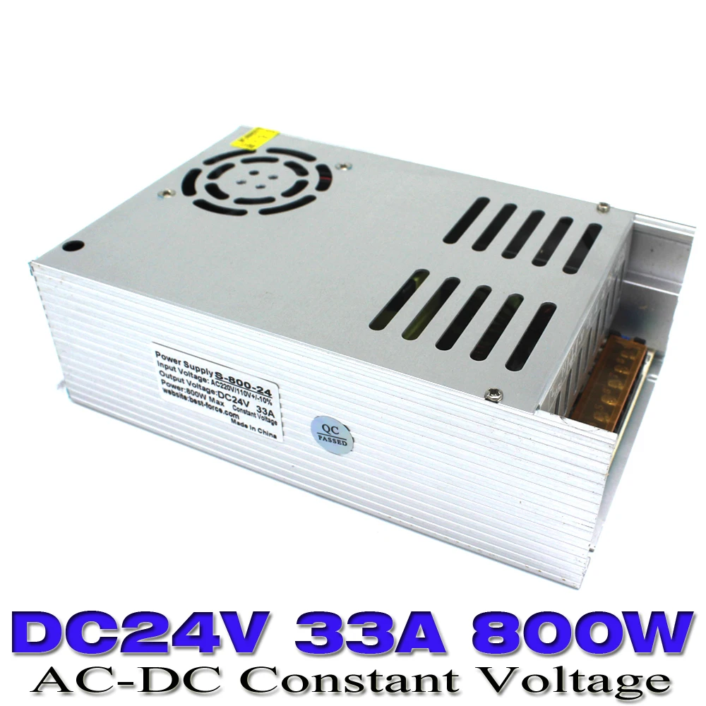 New Model variable dc power supply 24v 33a 800W psu Transformer 220v 110V AC-DC LED Driver DC24V Switching 10pcs | Обустройство дома