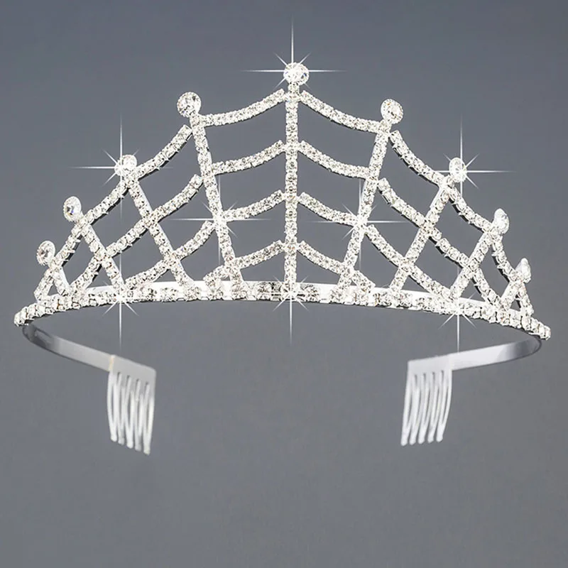 Роскошный свадебный Кристальные тиары и короны принцессы queen Pageant тиара для выпускного вечера Свадебный ободок аксессуары для волос