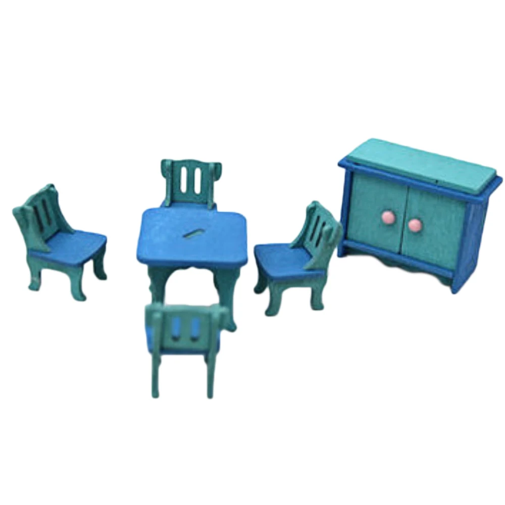 مصغرة دمية خشبية مطعم الحمام غرفة نوم أثاث المطبخ طفل ألعاب أطفال مجموعة