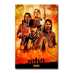 Red Dead Redemption 2 Game Canvas Poster Wall Art Print Painting 20x30 60x90cm Wallpaper Decorative Wall Picture for Living Room