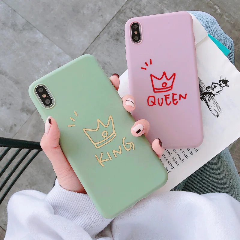 

Bronzing scrub phone case for iPhone 6 6s Simple and stylish phone case for iPhone 7 8 Cartoon anti-fall for iPhone X XS XR MAX