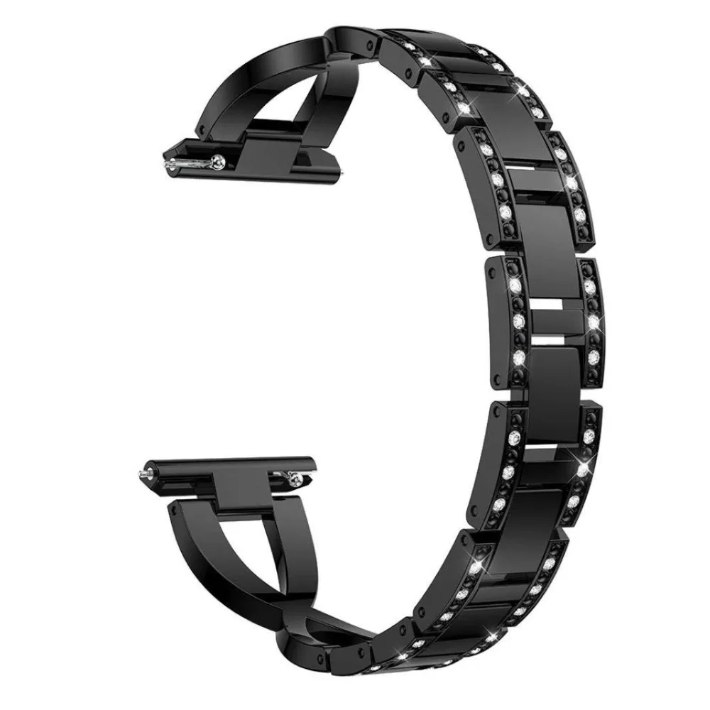 Bling Band for Fitbit Versa Smart watch Stainless Steel Replacement Bracelet with Diamond Rhinestones X-Link Small Large (4)