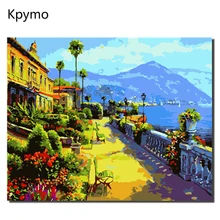 Картины в рамке Kpymo, сделай сам, живопись по номерам, пейзаж, настенная живопись, акриловые картины, ручная роспись, домашний декор для гостиной, VA-0374