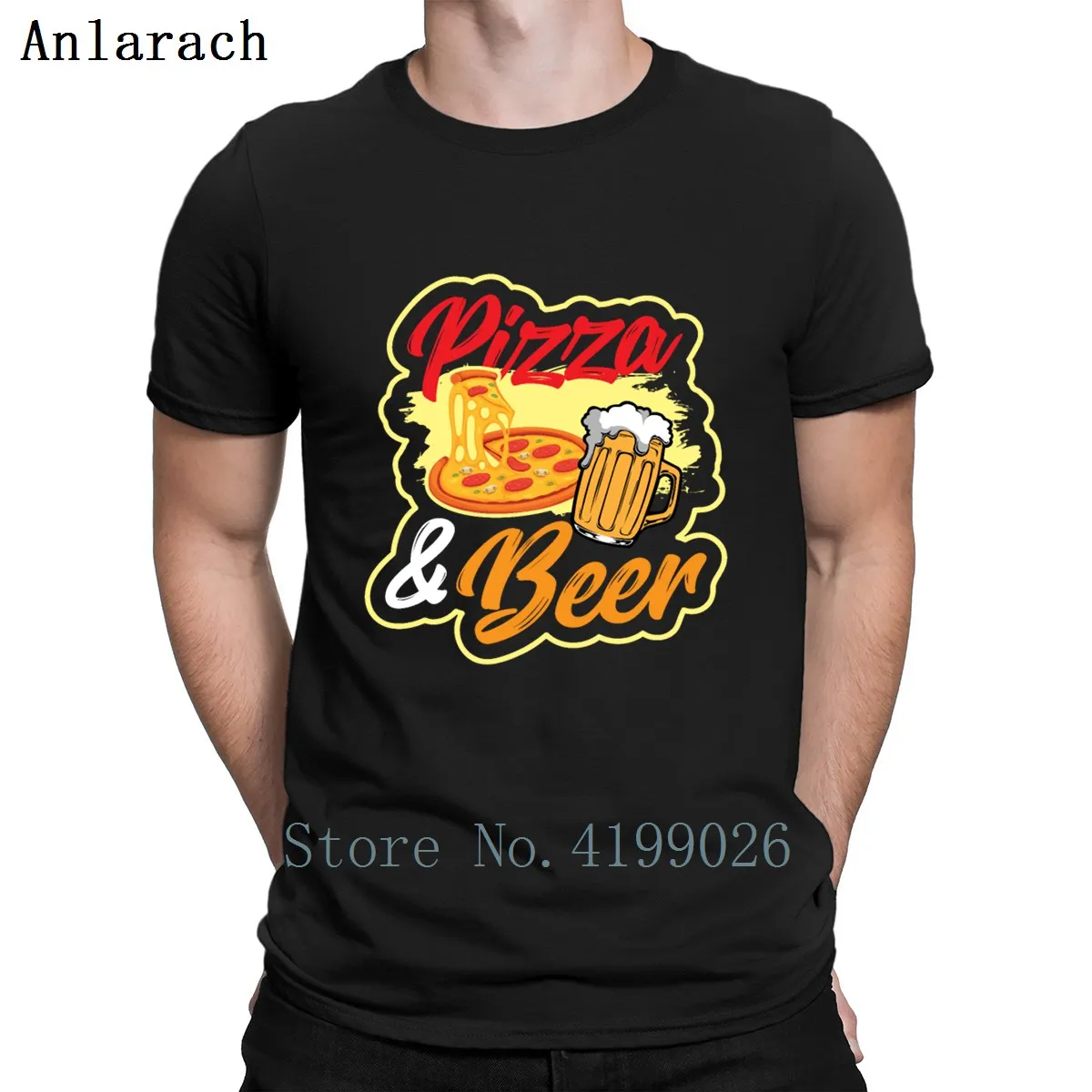 cheap Pizza Italy Food Cheese Dish Food Beer Idea T Shirt Short Sleeve Novelty T Shirts Customize Summer Style Fitted Tee Tops Novelty