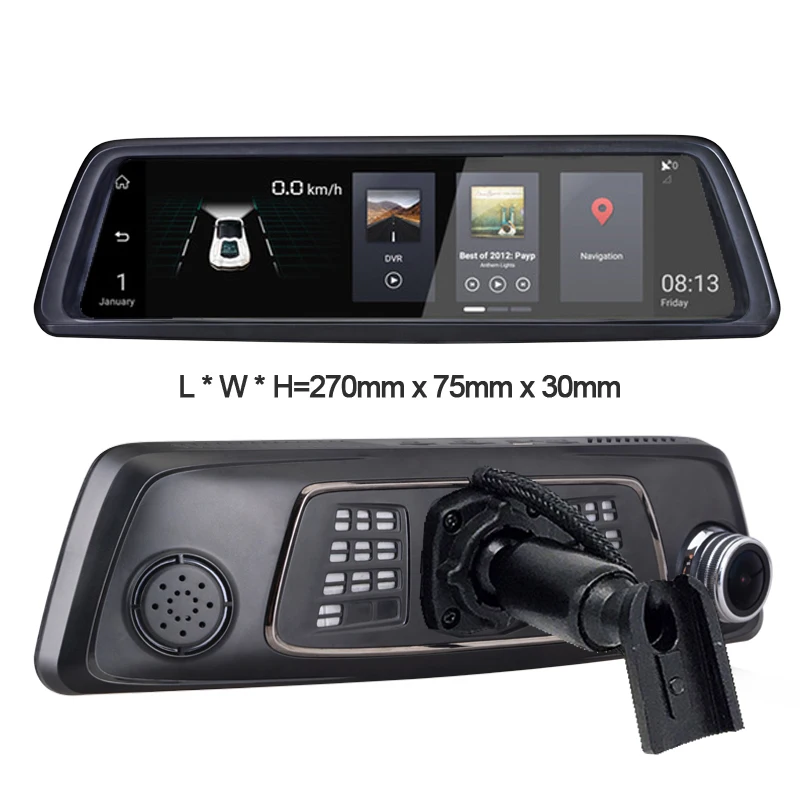 

10" Dash Camera Car DVR Full Touch IPS 4G Android Mirror GPS FHD 1080P Car Camera Vehicle Rearview Mirror Camera ADAS BT WIFI