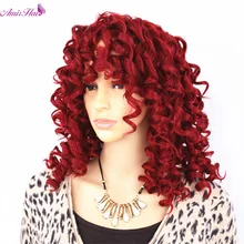 Amir волосы короткий парик синтетические кудрявые вьющиеся волосы парики со средними красными черными и светлыми цветами для женщин парики термостойкие