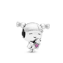 5 шт., новинка, серебряный шарм в форме людей, для девочек Shofar с плюшевым мишкой, бусина, подходит для DIY Pandora, S925, браслет, колье, изготовление ювелирных изделий