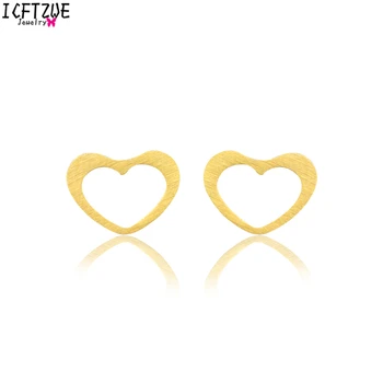 

Earings Fashion Jewelry Fashion Sweet Heart Design Gold Sliver Colors Simple Small Gifts Send Friends 10pairs Support Wholesale