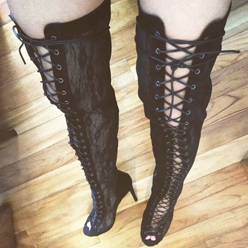 2014-Hot-Sale-New-Sexy-Open-Toe-Lace-Up-Black-Gladiator-Heels-Thigh-High-Boots-For (1)