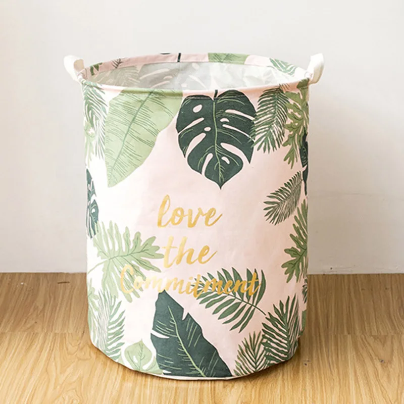 

Folding Laundry Basket leaves Storage Barrel Standing Toys Clothing Storage Bucket Laundry Holder Household Clothes Organizer