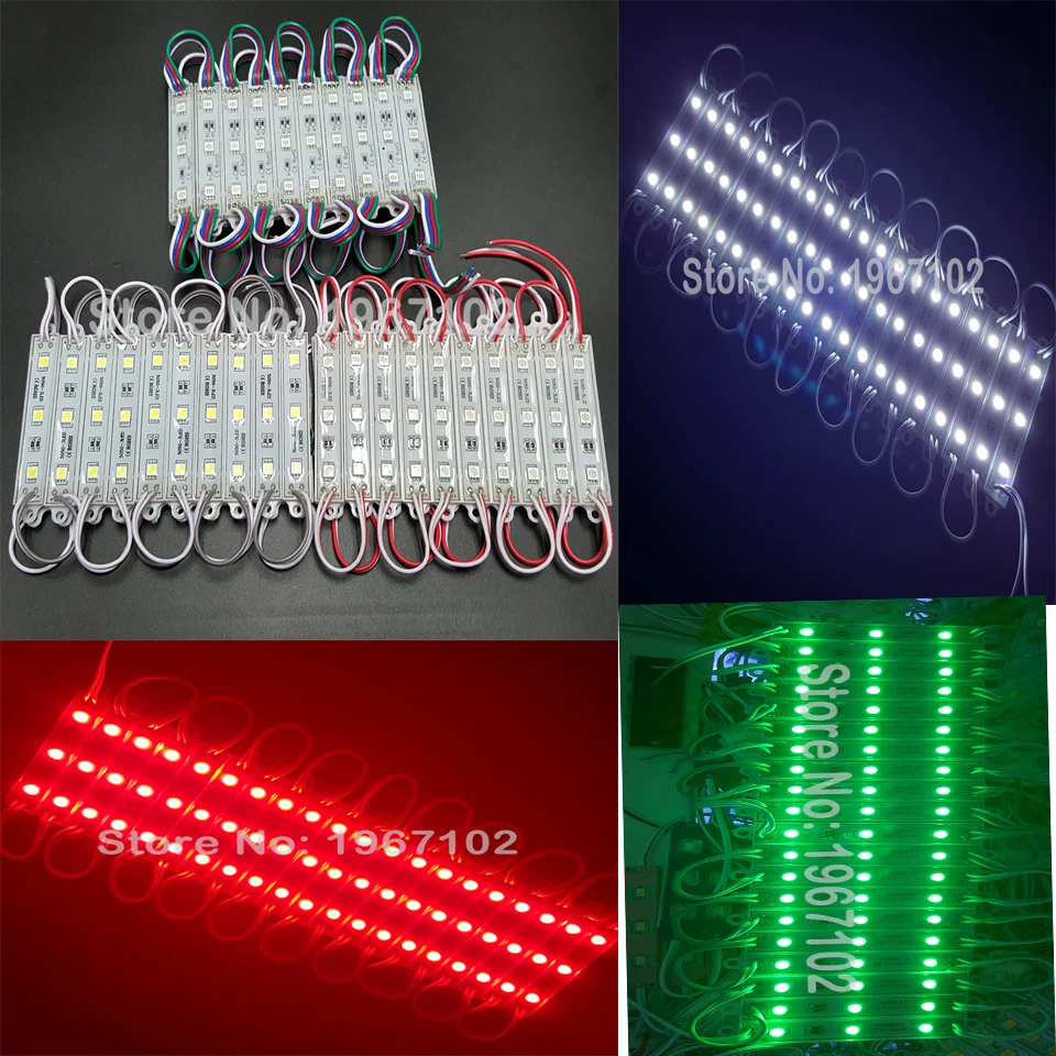 1000X5050 3 светодиодный модуль освещения DC12V Водонепроницаемый светодиодный модули компонентного видеосигнала белый теплый белый для