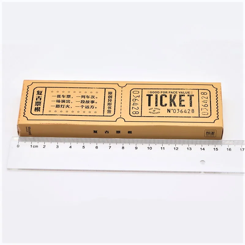 3 упаковки Оригинал Bookmarks для книг Ретро билета заглушка Бумага Закладка