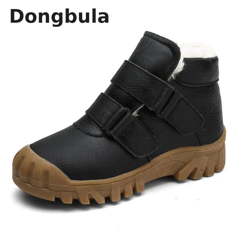 

Winter Children Shoes Ankle Boots Boys Fashion Boots Kids Leather Waterproof Martin Boots Girls British Wind Sports Shoes Warm