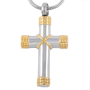 

IJD8596 Assorted Color Cross Cremation Jewelry for Ashes Pendant,Classic Desige Stainless Steel Keepsake Cremation Urn Lockets