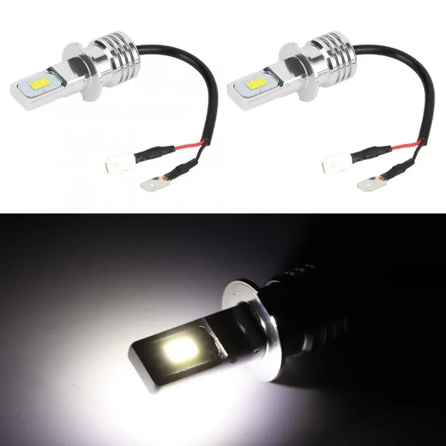 2Pcs 80W 3200LM 3000K 3570 Car LED Fog Light Bulb CSP-Chips Fog Lamp Bulbs H8/H11, H3, 9005/9006, H1, 881, H7, 880