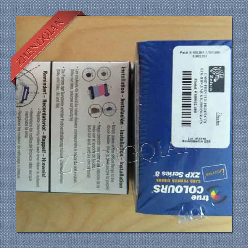 Zebra 800012 480 YMCKK Color Ribbon 500 prints for use zebra zxp8 id card printer