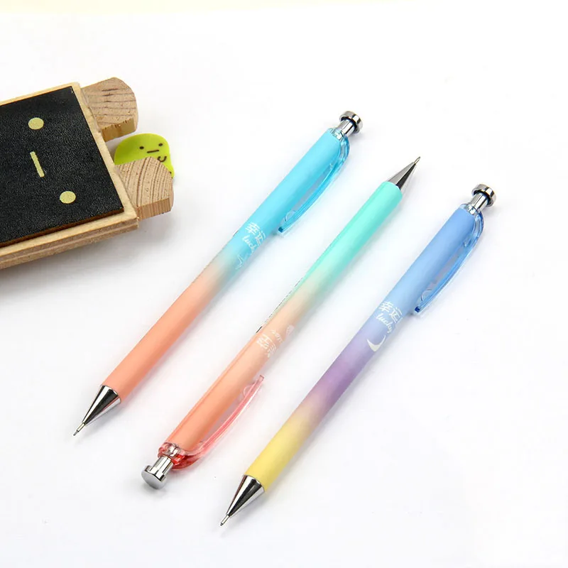 2pcs 0.5/0.7mm Mechanical Pencils Cute Automatic Pens Papeleria Kawaii