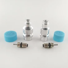 Conjuntos de 6 10 pcs Carro Auto Peças de Ar Condicionado A/C Serviço Kit Porta De Carregamento Adaptadores Retrofits R134a tampas com JRA Núcleo Da Válvula
