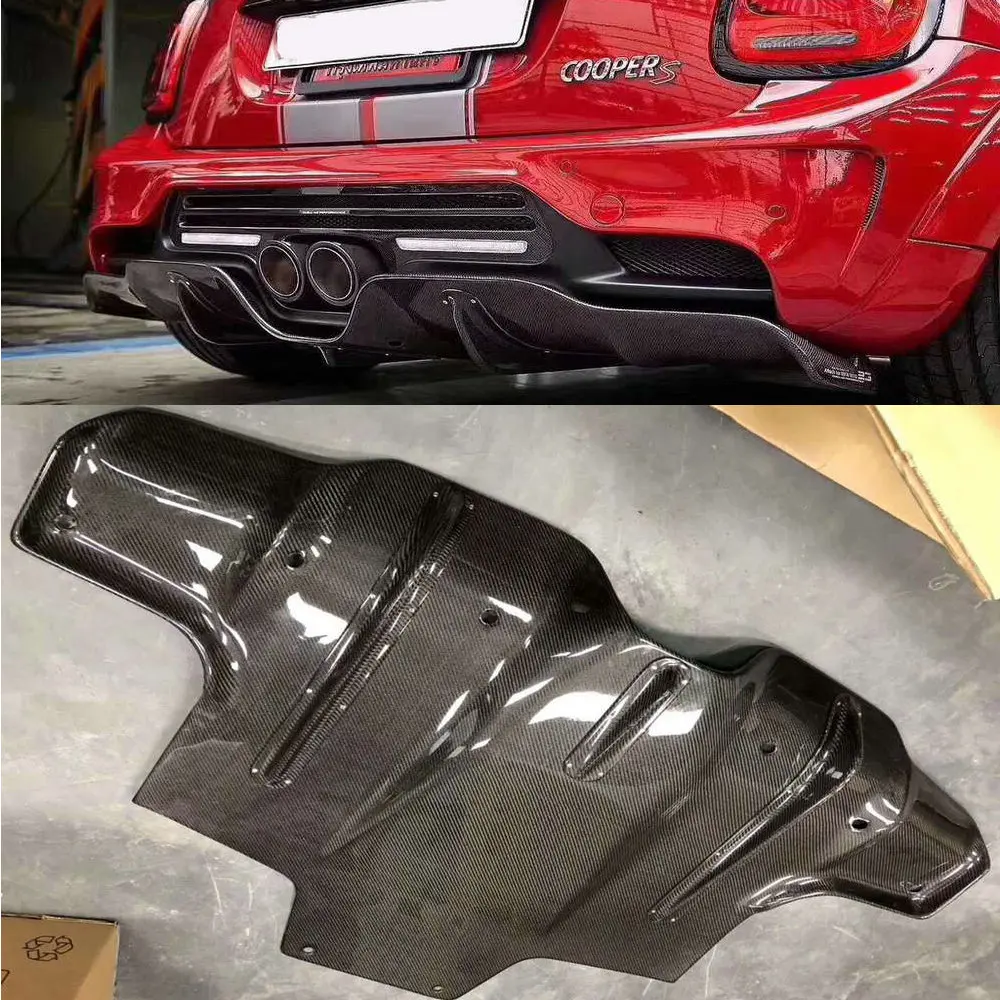 

Auto Car Diffuser For BMW Mini Cooper F56 Carbon Fiber Rear Bumper Diffusers Wing Racing Spoilers Auto Body Kit Rear Bumper Lip