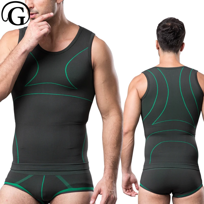Бамбуковый комплект корректирующего белья PRAYGER Chest Binder Body Shaper мужской корсет