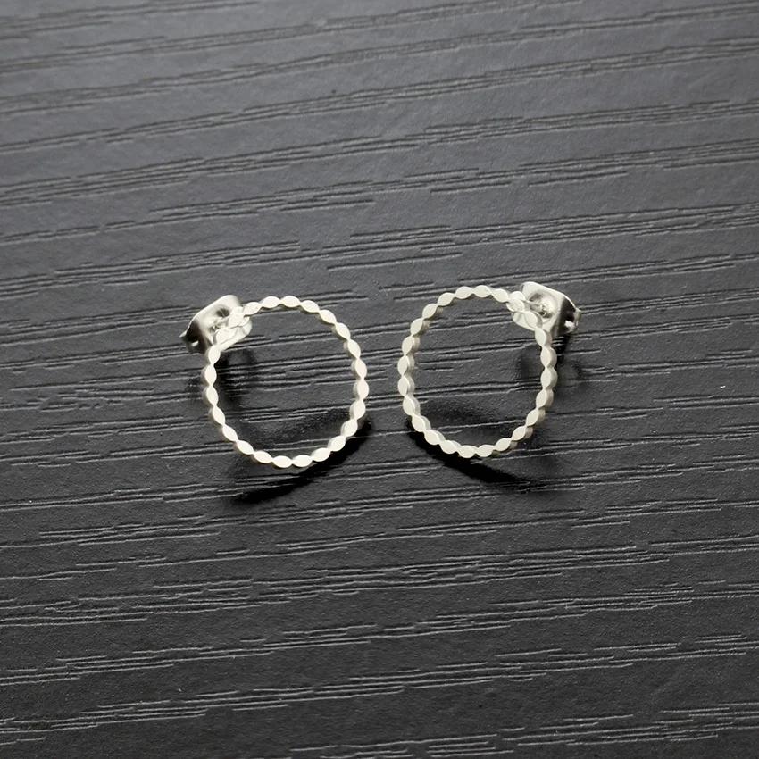 Серьги гвоздики женские круглые из нержавеющей стали|stud earrings|earrings womenstud earrings women |