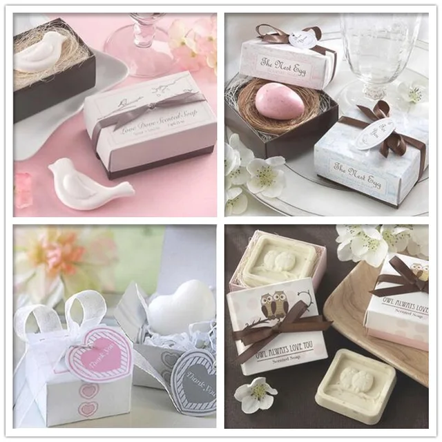 100pcs Button Owl Egg Heart Bird Design Scented Savon Hand Soap Baby