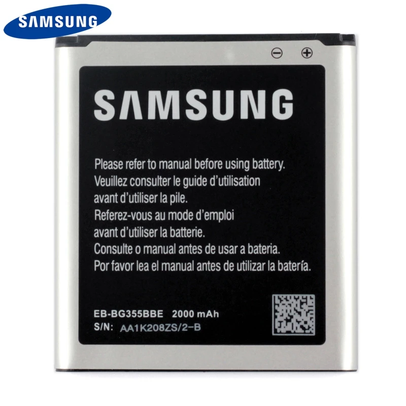 Сменный аккумулятор для телефона EB-BG355BBE для samsung GALAXY Core 2 G355H G355 G3559 G3558 NFC EB-BG355BBC аккумулятор 2000 мАч