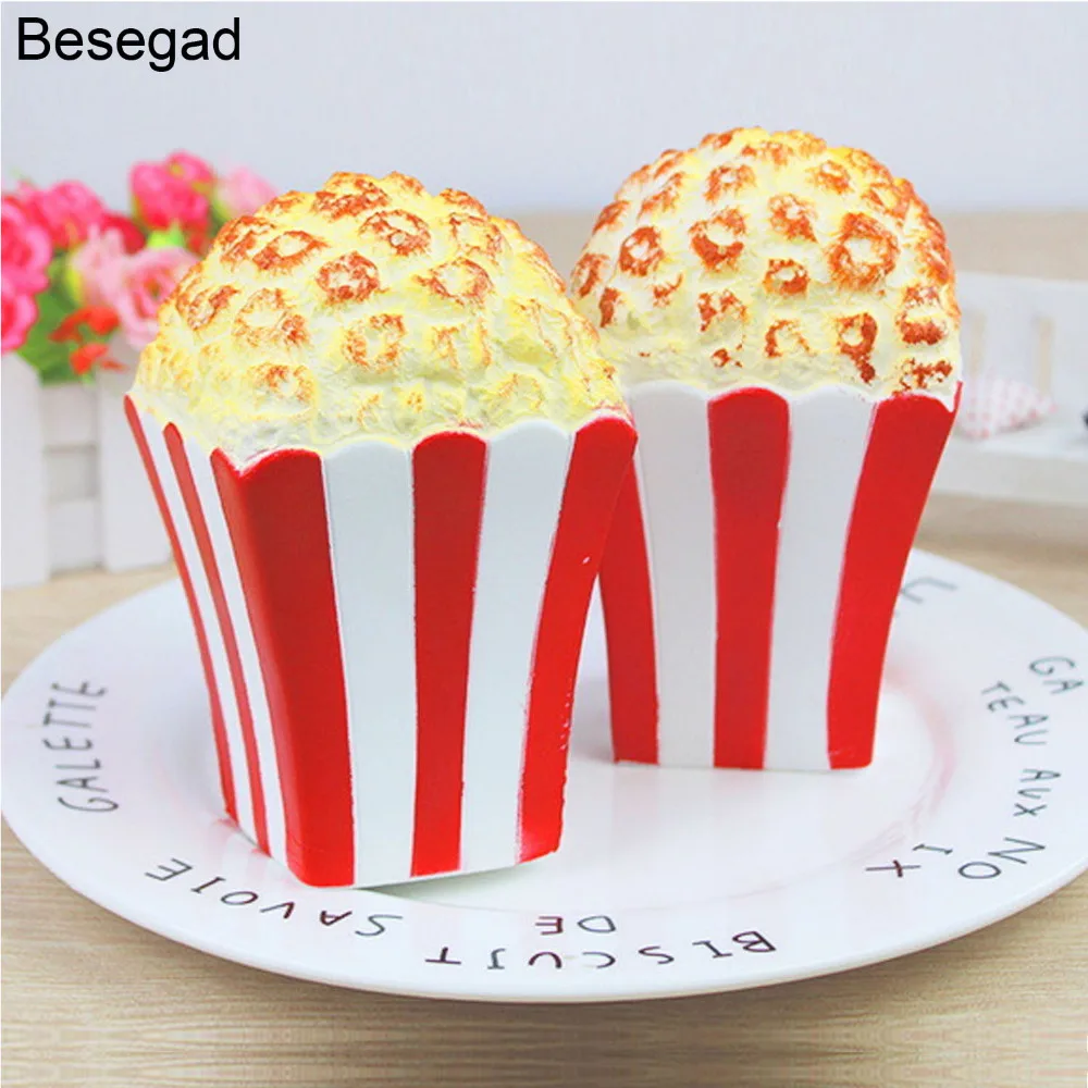

Besegad 13CM Big Cute Jumbo Kawaii Simulation Popcorn Food Squishy Squeeze Slow Rising Toy for Adult Relieves Stress Anxiety