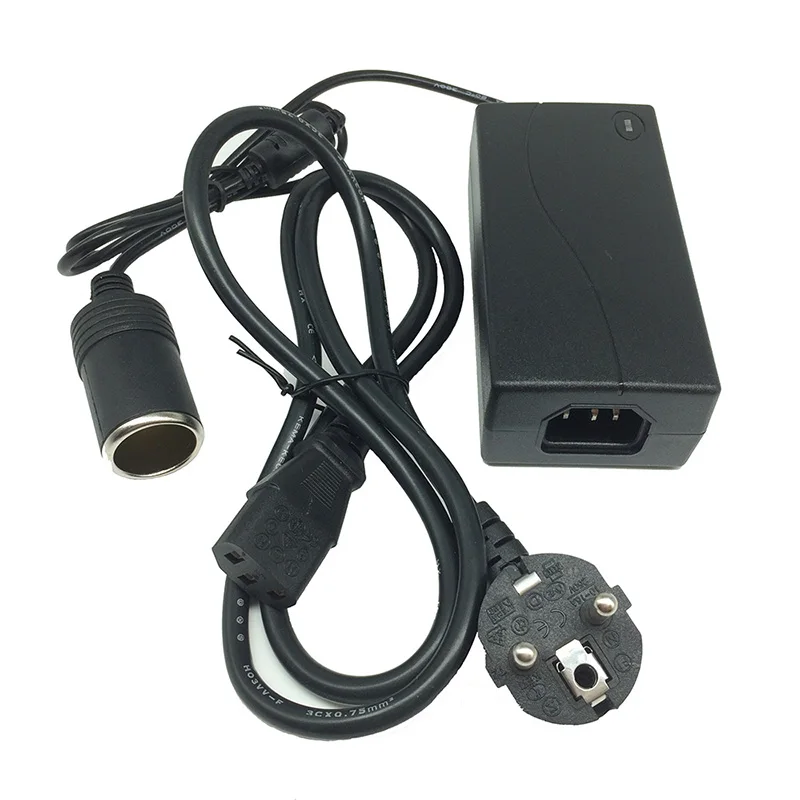 Buendeer EU plug 5A 60 Вт автомобильный инвертор, адаптер прикуривателя, розетка, преобразователь питания, 220 В переменного тока до 12 В постоянного тока, автомобильный инвертор для домашнего пользования