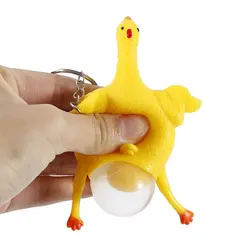 1 шт игрушки-гаджеты надутая курица яичный несушек переполненный расслабить стресс лежащий цыпленок гаджеты для ключей игрушки для детей