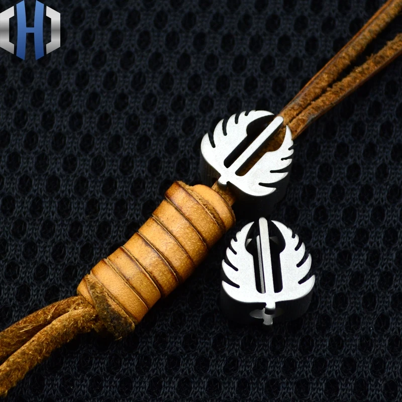 

Knife Beads EDC tools delicate Knife DIY Knife Titanium alloy TC4 Sandblasting Lanyard Pendant -Advance wing bead -1 piece price