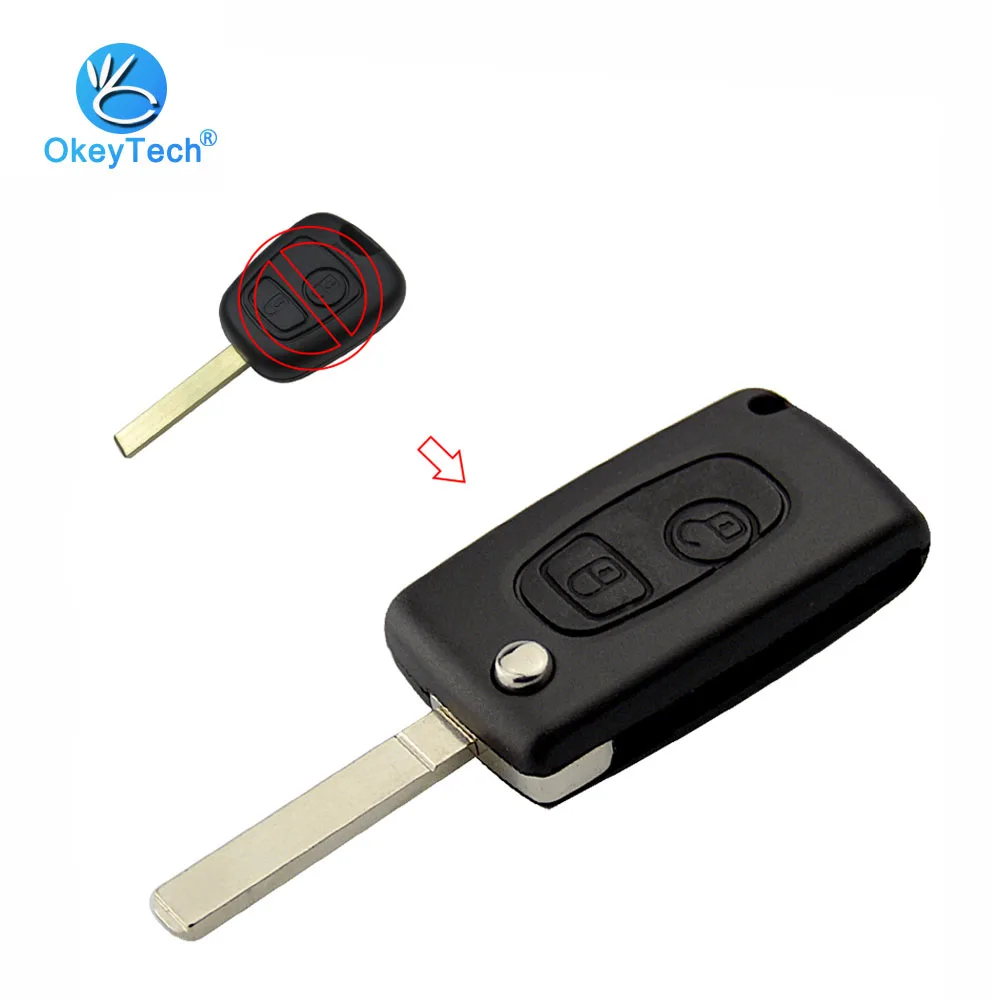 C5 Citroen Xsara 2 Button FLIP BLADE KEY CASE C3
