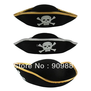 

Halloween Props Bandanna Cap /pirate Hat Pirates Of The Caribbean Captain Hat Party Supplies 100pcs EMS Free Shipping