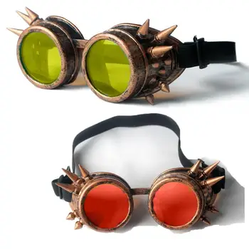 Gothic Steampunk Hot Unisex Cool New Men Women Welding Goggles Cosplay Vintage Glasses Eyewear 3