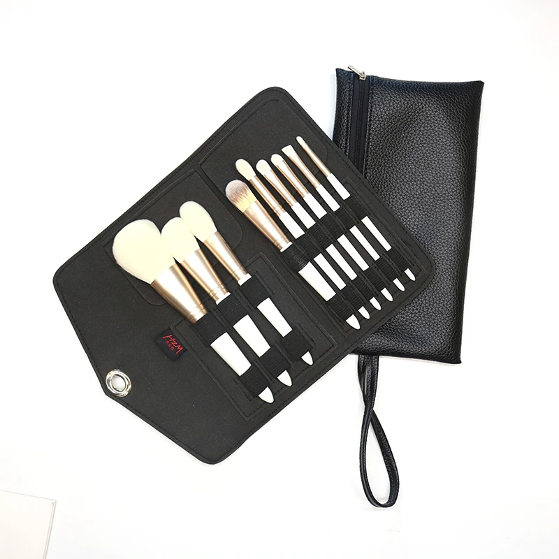 Pincel de Maquiagem Ferramentas de Maquiagem Nova Moda Feminina Escovas 9 Pçs Branco pó Escova Fundação Beleza Maquiagem Kit Hzm 7 pó escova fundação escova beleza maquiagem kit