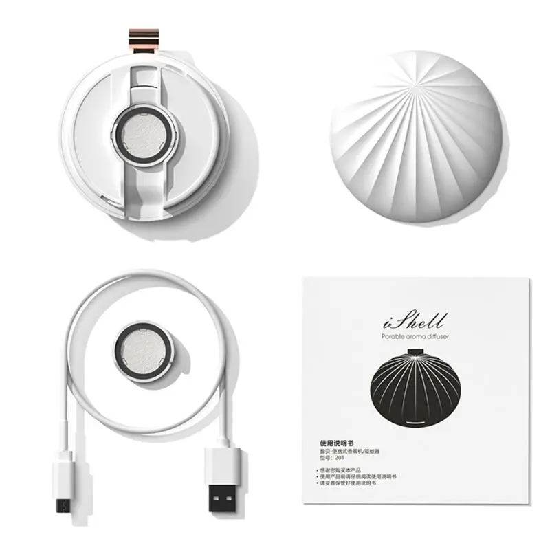 

Cute Seashell Shape Essential Oil Diffuser USB Power Relax Aroma Aromatherapy Decor Household Room Portable Car Accessory