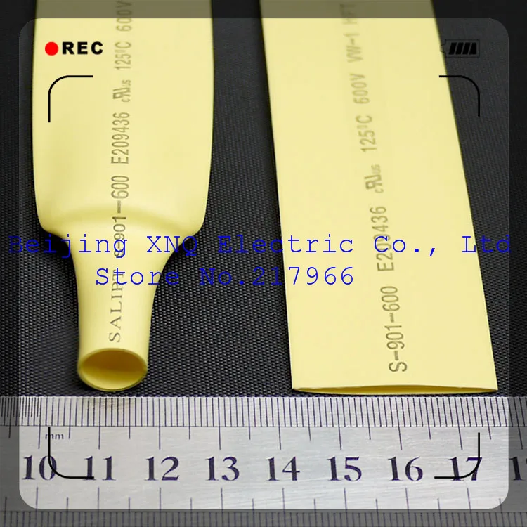 22mm yellow shrink tube heat shrink tubing heat shrinkable tube