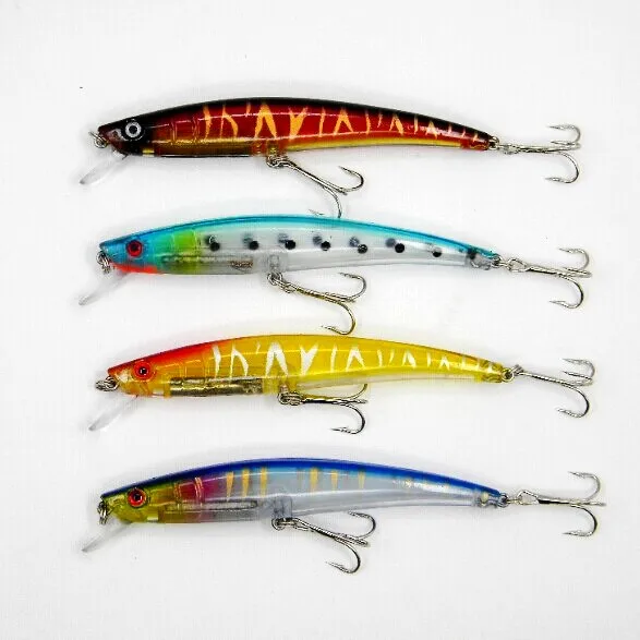 4 шт./лот рыболовные приманки 11 5 см-11 2 г-4 # крючки Minnow воблер isca искусственный