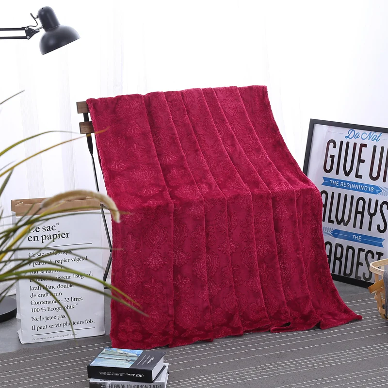 

High quality plush bedspread blanket 200x230cm High Density Super Soft Flannel Blanket to on for the sofa/Bed/Car