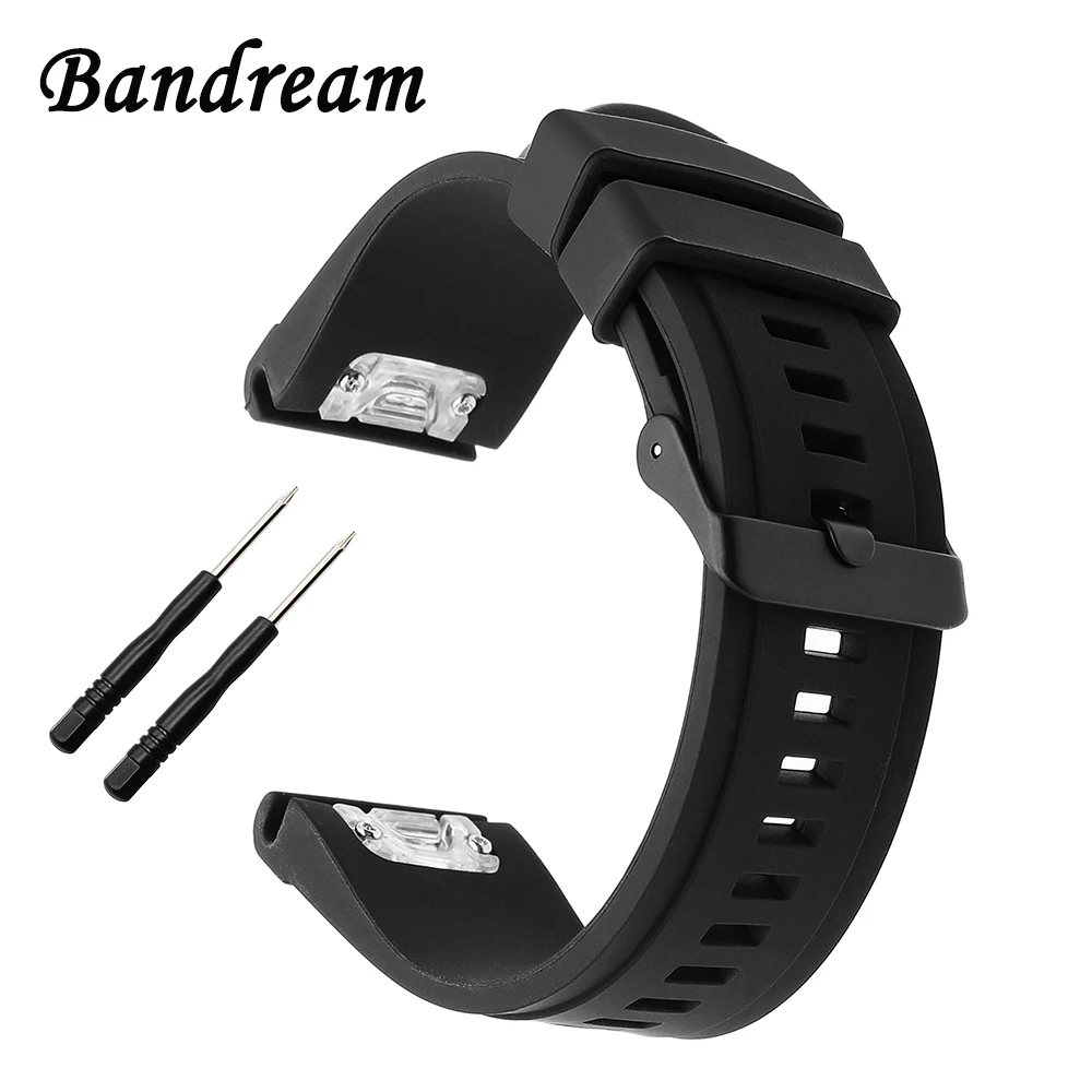 20/22/26mm Quick Easy Fit Silicone Rubber Watchband for Garmin Fenix 5X