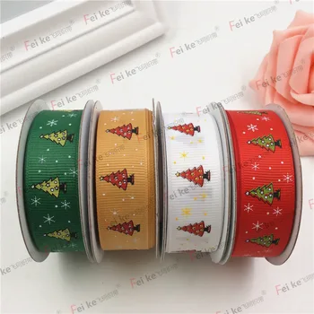 

2cm printing thread with three color christmas gift gift packaging wedding home textile sewing cloth ribbon small volume