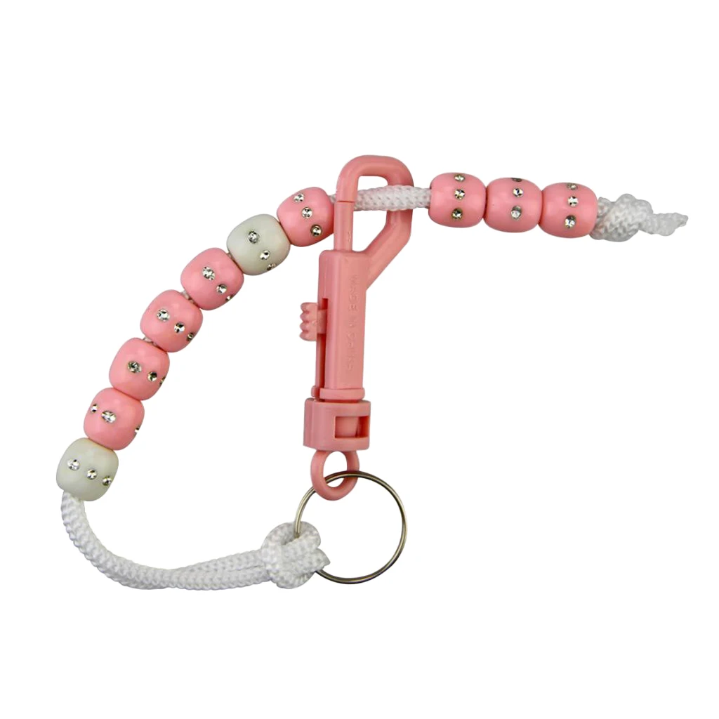 Plastic Golf Beads Stroke Shot Score Counter Keeper with Clip -Pink/White Golf Stroke Bead Score Counter