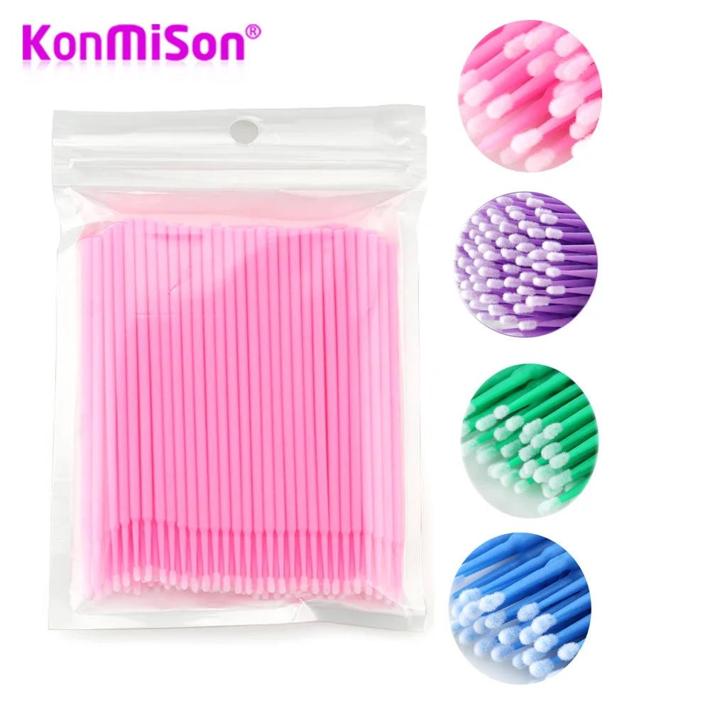 

100pcs Cosmetic Disposable Eyelash Extension Tools Lashes Applicators Mascara Brush Cotton Swab Eyes Beauty Makeup Tool