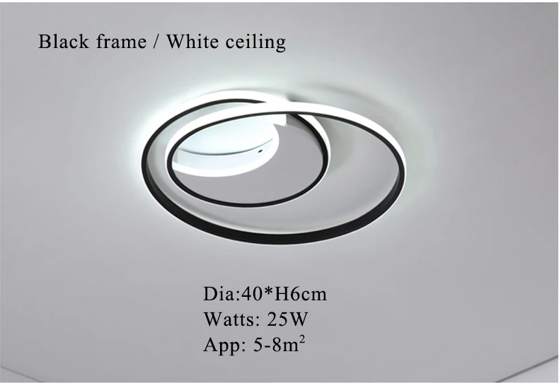 Потолочный светильник, светодиодный светильник для гостиной, спальни, кабинета, домашнего декора, AC85-265V, современный белый Потолочный светильник - Цвет корпуса: Dia40cm
