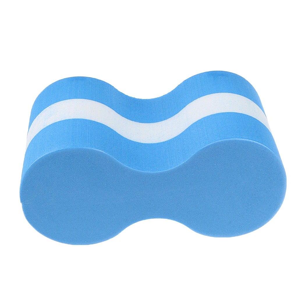 Summer Kids Adults Pool Swimming Foam Pull Buoy Float Safety Training Aid Blue White Foam Pull Buoy Kickboard Back Float 