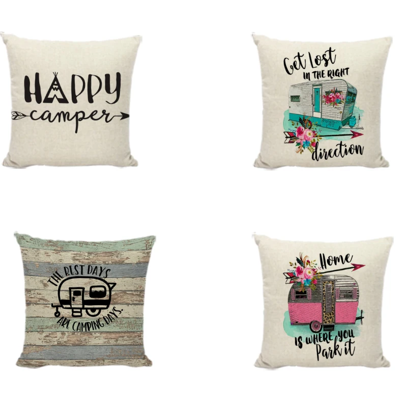 سعيد التخييم وسادة غطاء 4 قطعة مجموعة من جانب واحد الطباعة مكتب المنزل أريكة كرسي السرير تزيين الكتان المواد 45 سنتيمتر المخدة سعيد التخييم وسادة غطاء 4 قطعة مجموعة من جانب واحد الطباعة مكتب المنزل أريكة كرسي السرير تزيين الكتان المواد 45 سنتيمتر المخدة