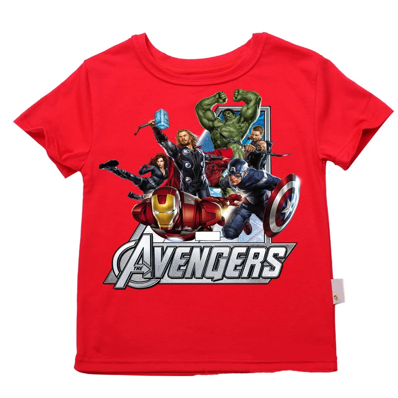 

Children Clothing Avengers Print Children's Cotton T-Shirt Short Sleeve O-Neck Casual Comfortable T-Shirt Boys&Girls Clothes