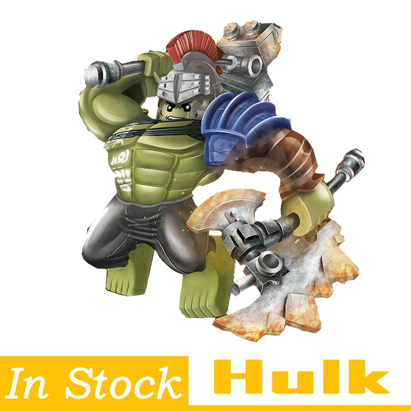 Legoing Marvel Hulk Banner Avengers hero model Building Blocks mini bricks Doll Compatible Legoing Children Gifts Toys