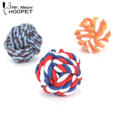 Игрушка Hoopet из хлопчатобумажной веревки для собак, игрушка для щенков, жевательные игрушки для прорезывания зубов, чистящий мяч для домашних животных, для маленьких, средних и больших собак